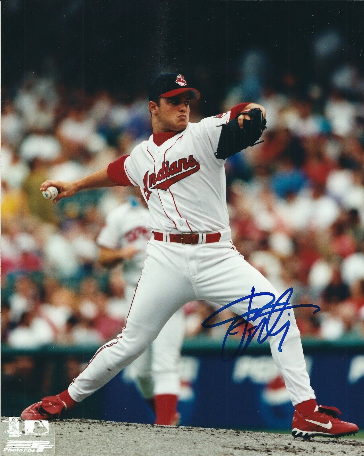 Autographed 8x10 JARET WRIGHT Cleveland Indians Photo Poster painting - COA