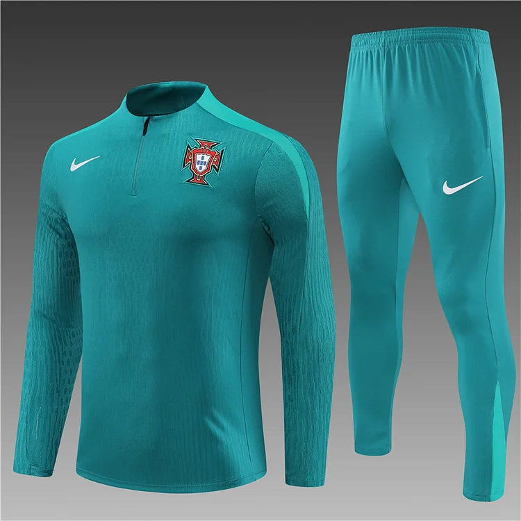 2024-25 Portugal green half-zip training jersey