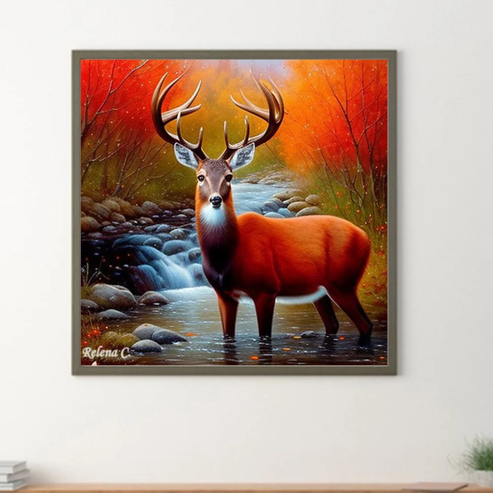 Diamond Painting - Full Round Drill - Creek Elk(Canvas|30*30cm)