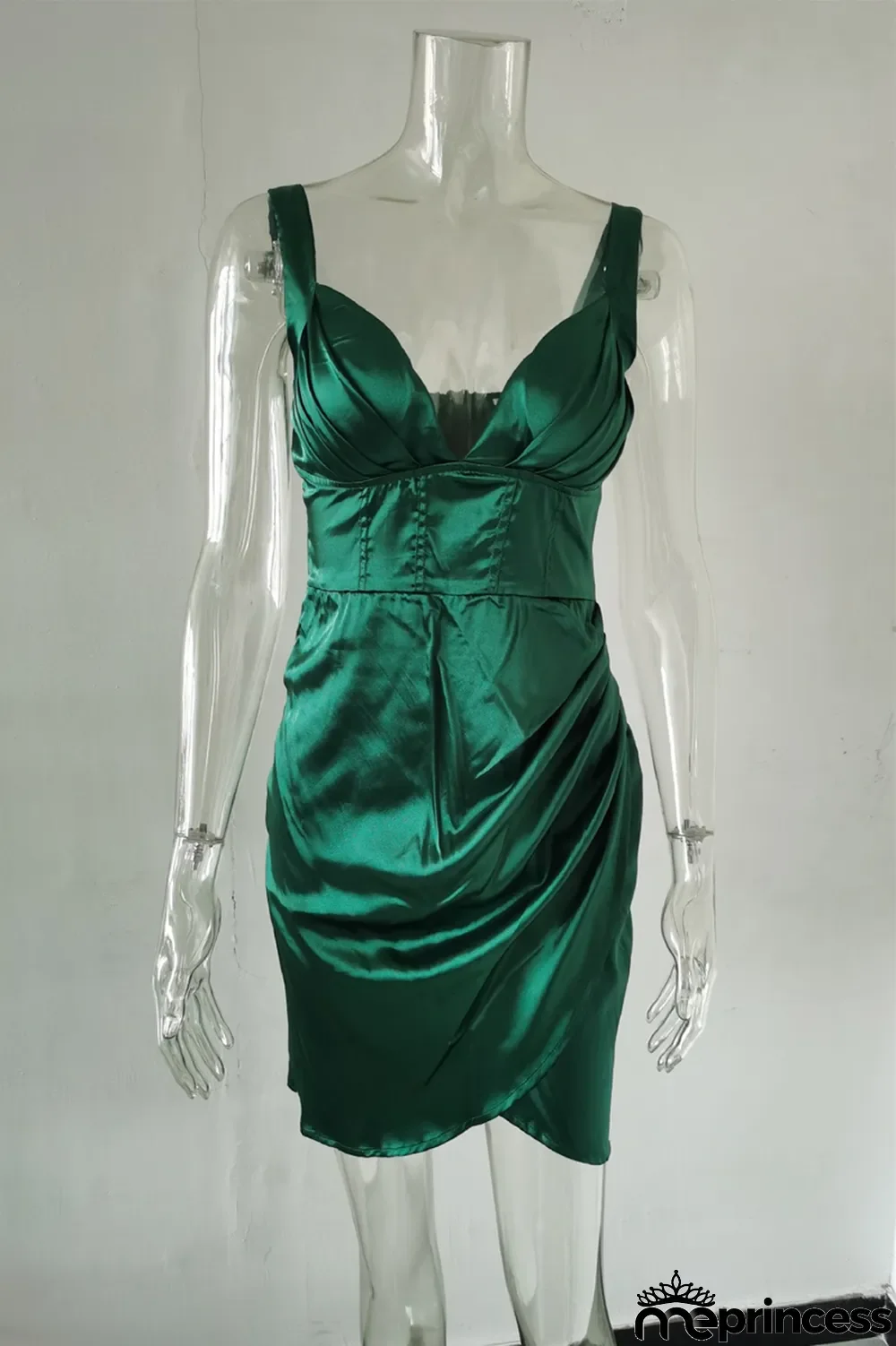 Champagne Fashion Sexy Solid Patchwork Backless V Neck Sling Dress