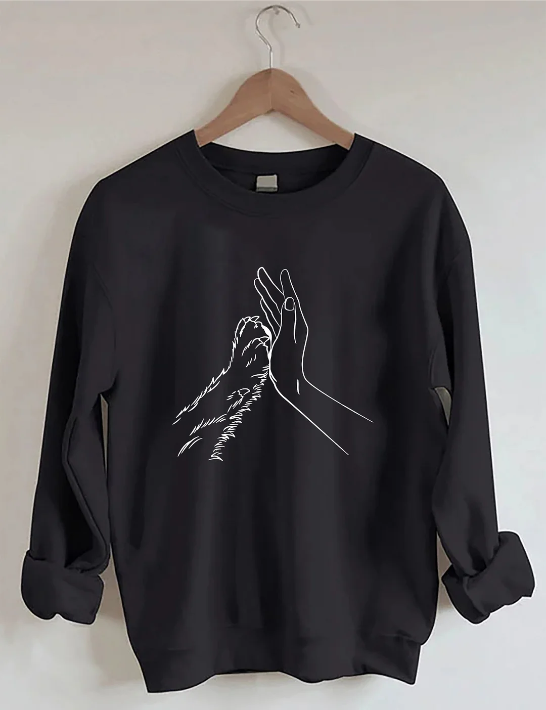 Human Hand and Paw Sweatshirt