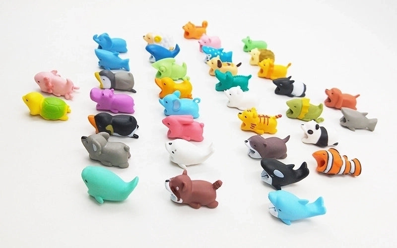 Cross-border Bite Usb Cable Protection Sleeve Cute Animal Shape Anti-break Cable Winder Mobile Phone Charging Cable Protection
