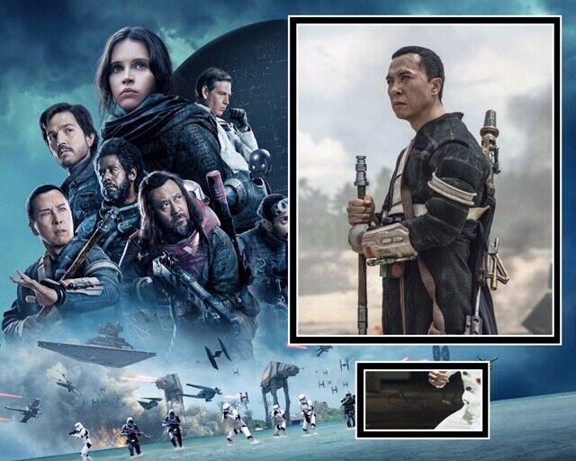 DONNIE YEN SIGNED ROGUE ONE Photo Poster painting MOUNT UACC REG 242