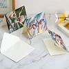 (US Local)6Pcs Cute Old Lady DIY Diamond Painting Greeting Card for Holiday Party Favors