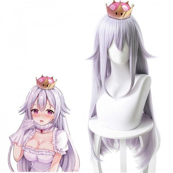 Super Mario Odyssey Bowsette Koopa Hime King Boo Human Perücke Cosplay Perücke
