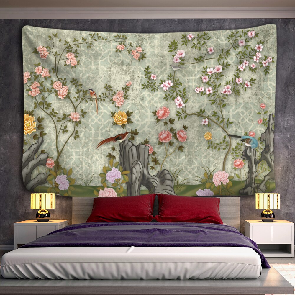 

Wall Tapestry - Flower Bird Oil Painting-150*130cm, 501 Original