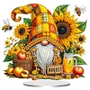 Gnome DIY 2D Flat Acrylic Diamond Painting Ornaments Kits Special Shaped Crystal Diamond Art Painting Tabletop Ornaments Single Sided Home Office Decor