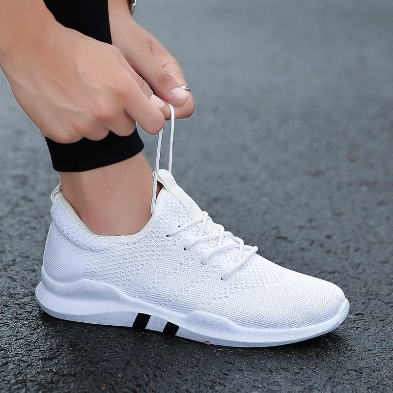 2019 Summer New Flying woven running shoes men's casual sports shoes Men Footwear Breathable Mesh Light Walking sneaker