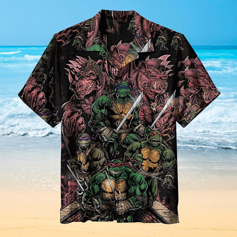 teenage mutant ninja turtles hawaiian shirt