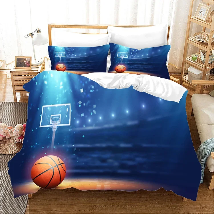 King Bed Room Set Queen Bedding SetsT006 Basketball Bedding Set With Pillow Cases[personalized name blankets][custom name blankets]