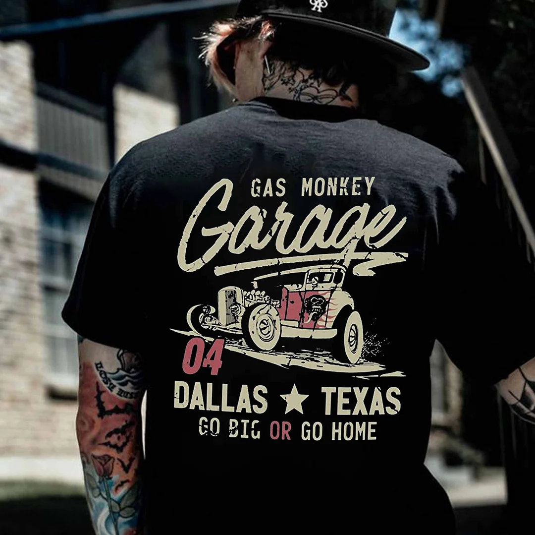 GAS MONKEY GARAGE Classic Car Print Men's T-shirt