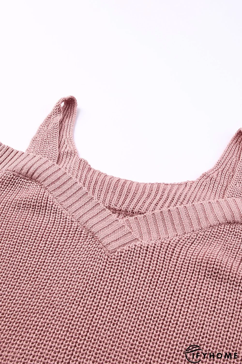 Pink Dew Shoulder Juliette Knitted Sweater | IFYHOME