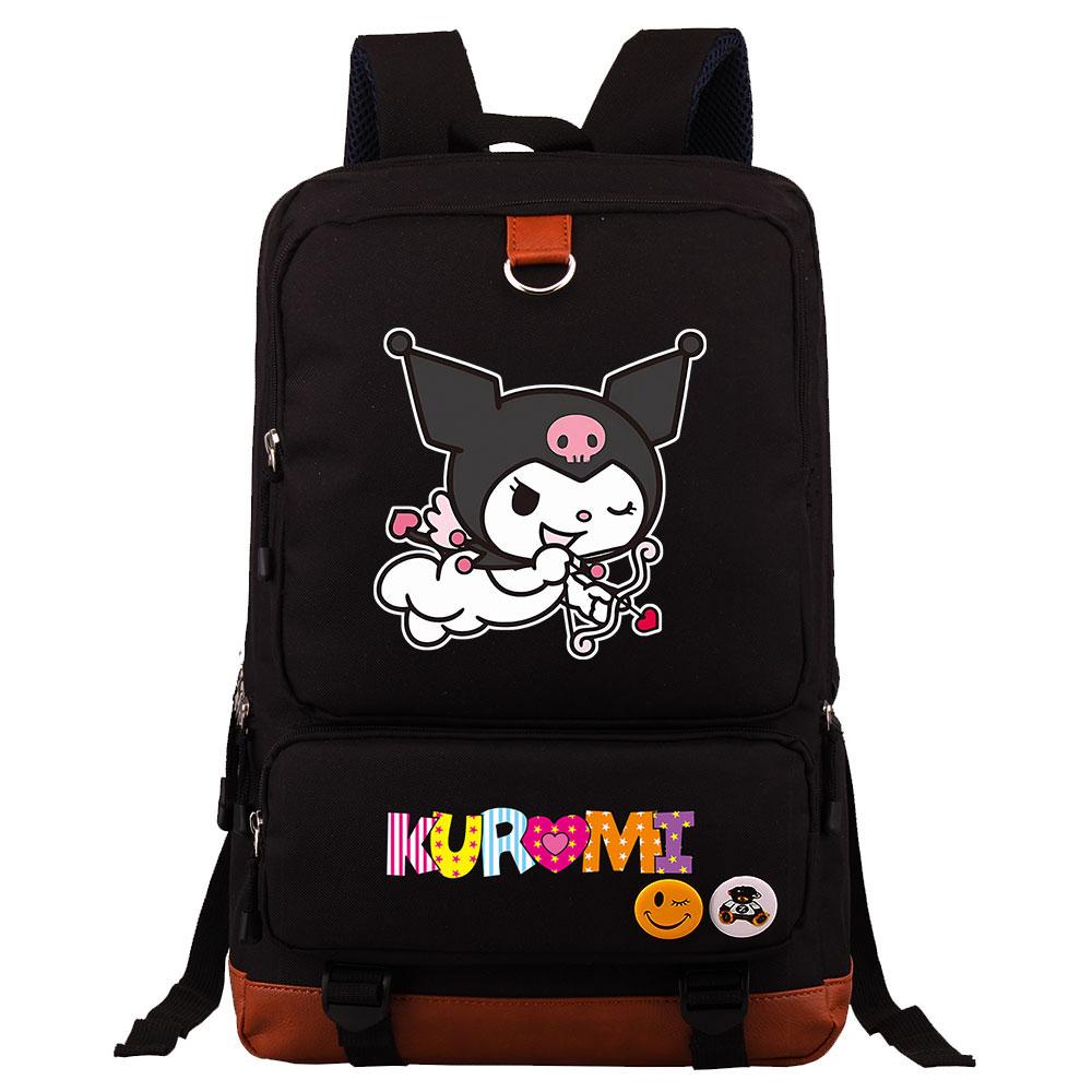 Mayoulove Kuromi Backpack Kids Size Lightweight Design for School and Outdoor Activities-Mayoulove