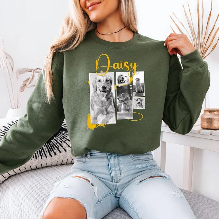 Personalized Bootleg Pet Photo and Name Shirt, Custom Dog Photo Tee