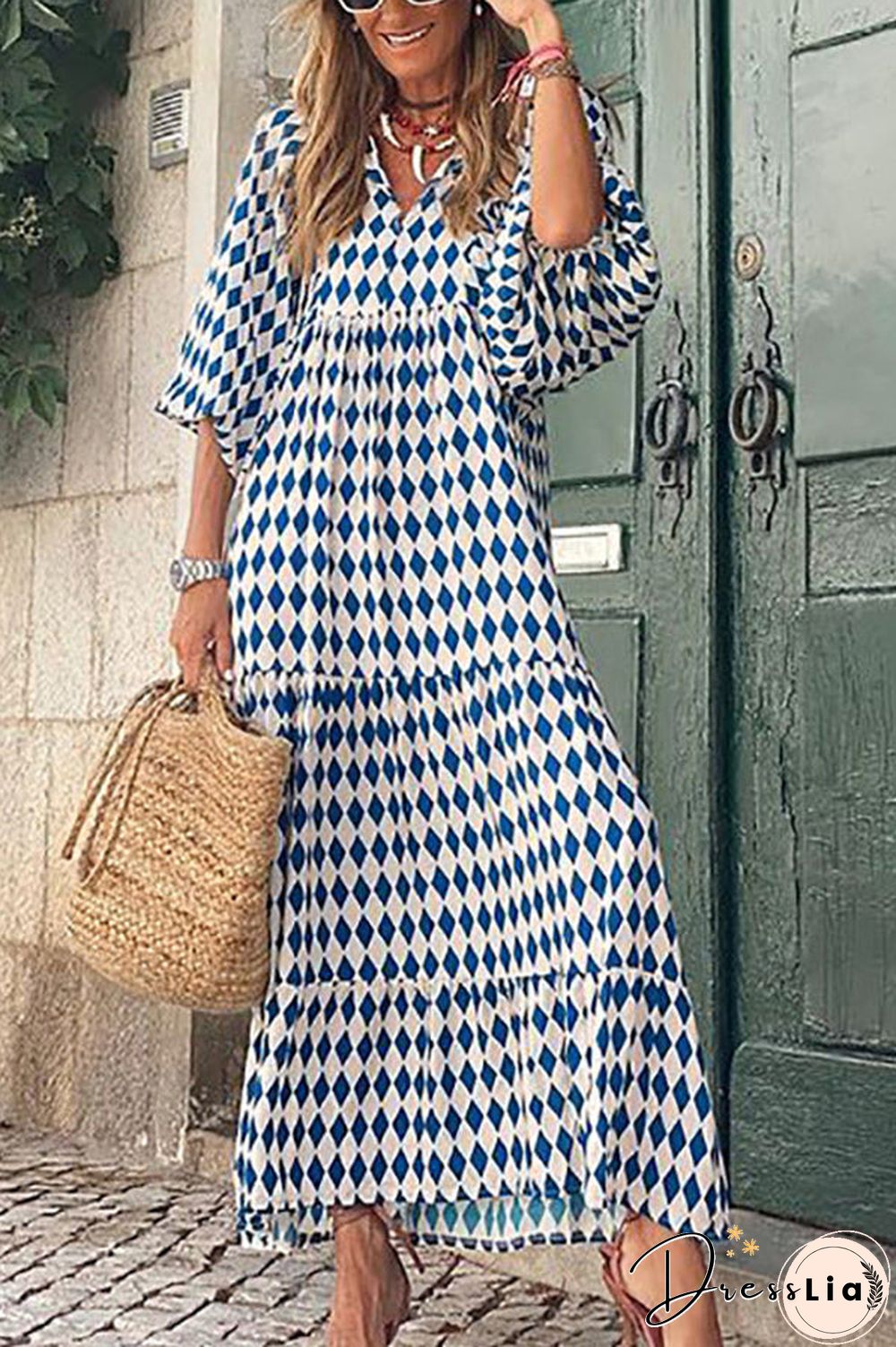 Fabulous Time Puff Sleeve Tiered Midi Dress