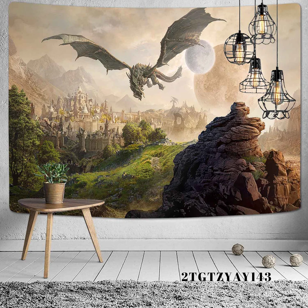 Mysterious Symbol Viking Tapestry Home Decor Bohemian Psychedelic Scene Yoga Mat Hippie Sheet Sofa Blanket Dragon Skull Tapestry
