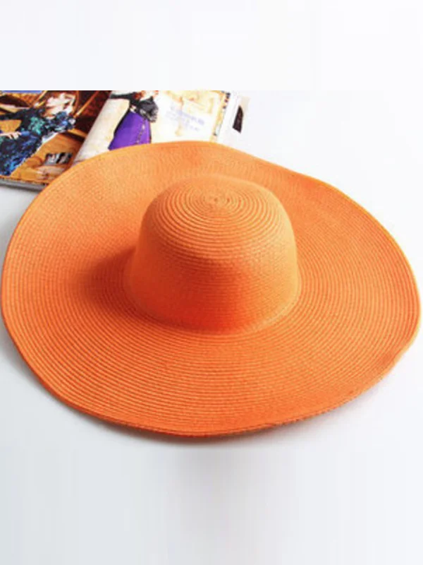 Simple Casual Vacation 10 Colors Wide Brim Hat