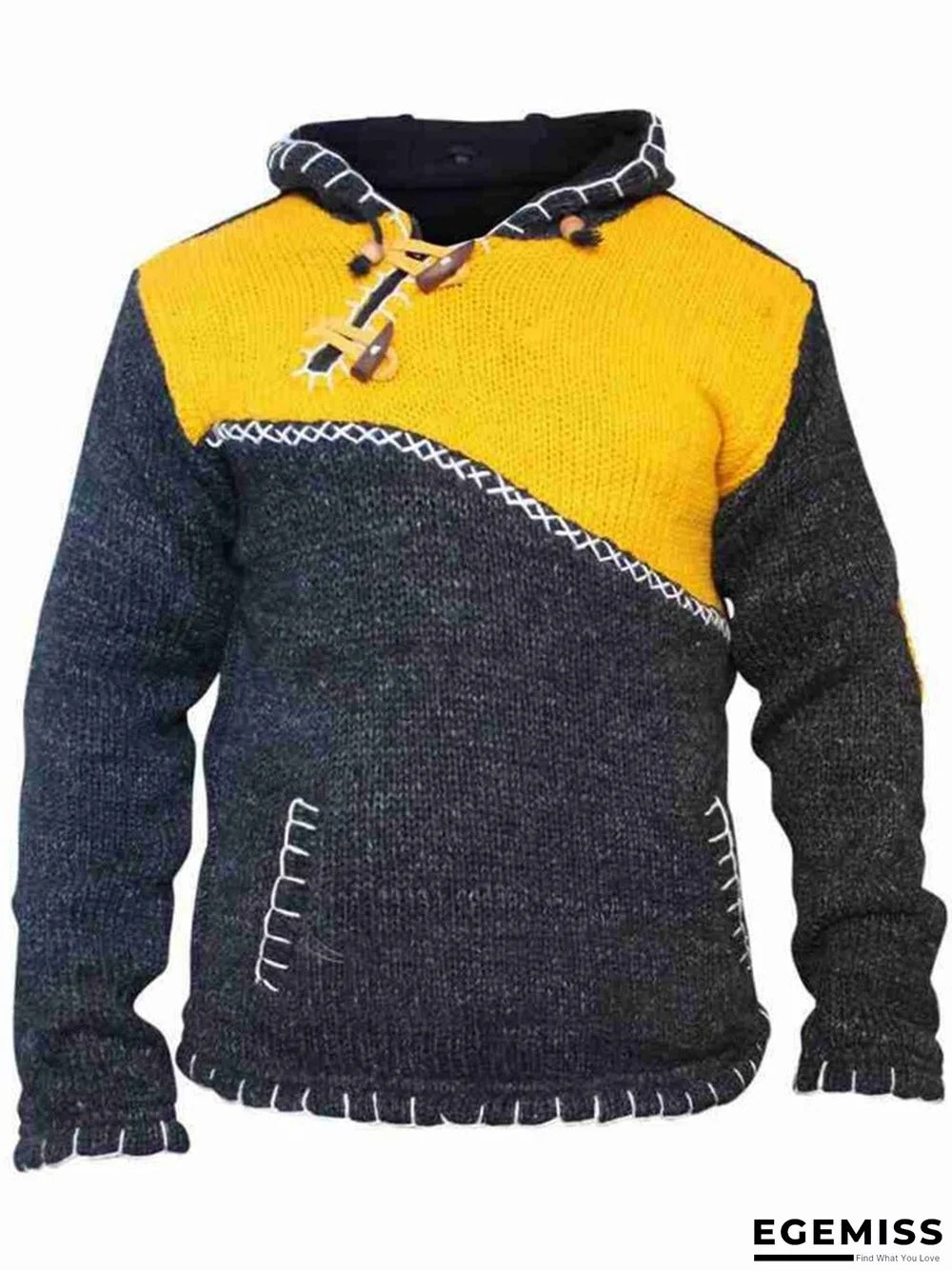 Men's Casual Splicing Sweater | EGEMISS