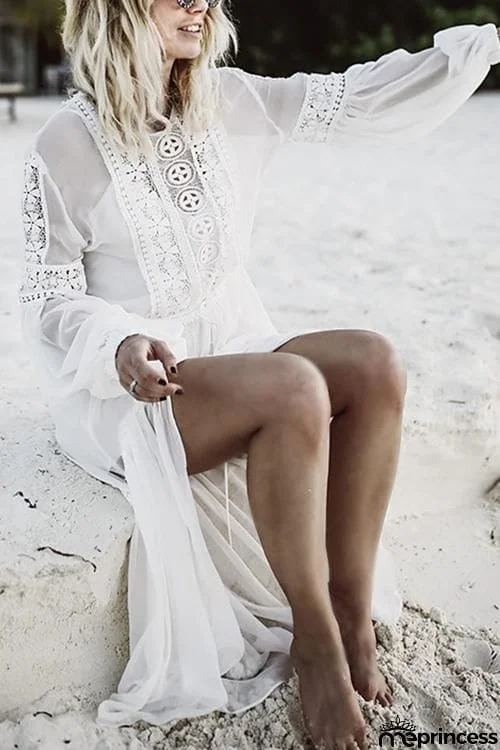 Lace Drawstring Cover Dress