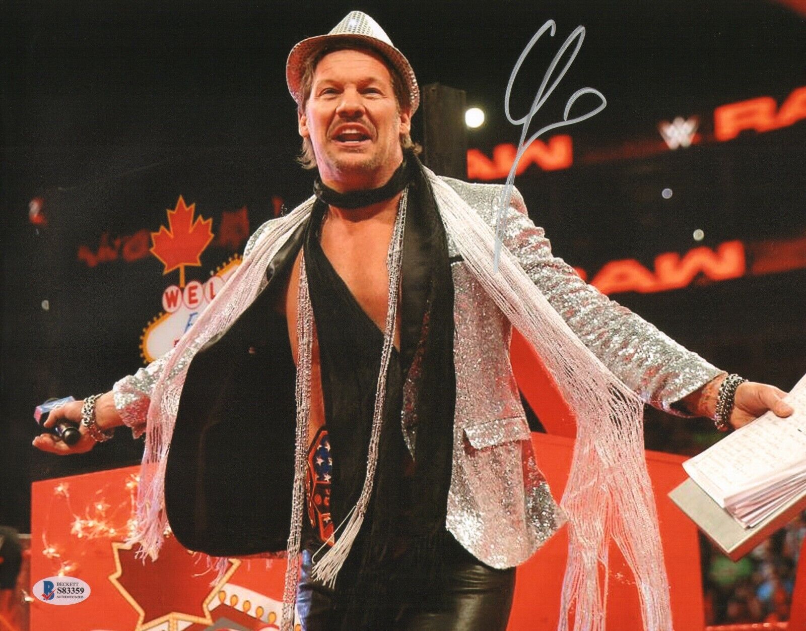 Chris Jericho Signed WWE 11x14 Photo Poster painting BAS Beckett COA AEW WCW Picture Autograph 1