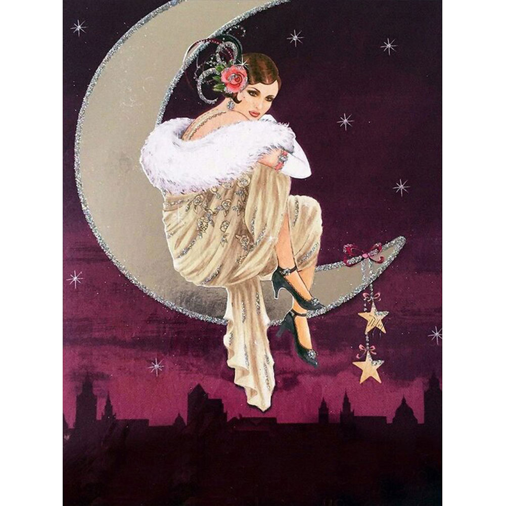 

Elegant Lady - 11CT Stamped Cross Stitch - 30*40CM, 501 Original