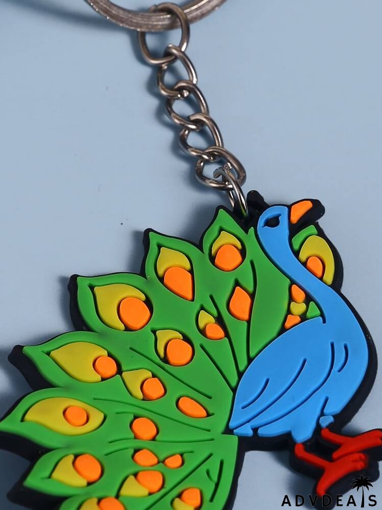 Cartoon Peacock Keychain