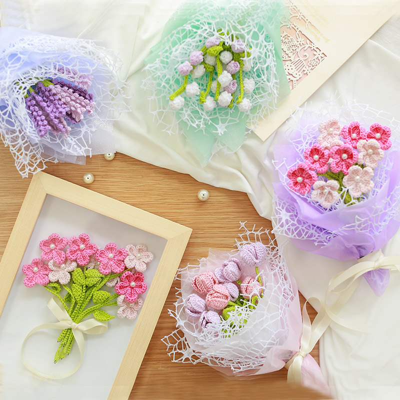 Dreamy Blossom DIY Crochet Kit - Handcrafted Lace Cotton Yarn Bundle