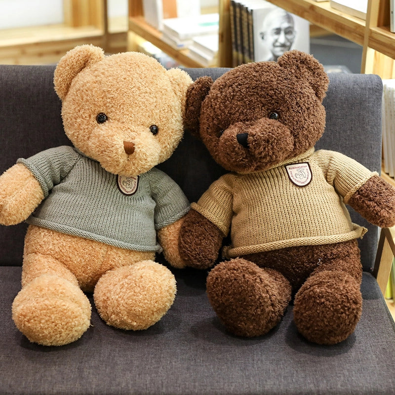 Sweater Bear Doll Large Pillow Cute Dressing Teddy Bear Doll Birthday Gift Girl Plush Toy