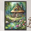 (US Local)Mushroom House-11CT Stamped Cross Stitch Kit(50x65cm)