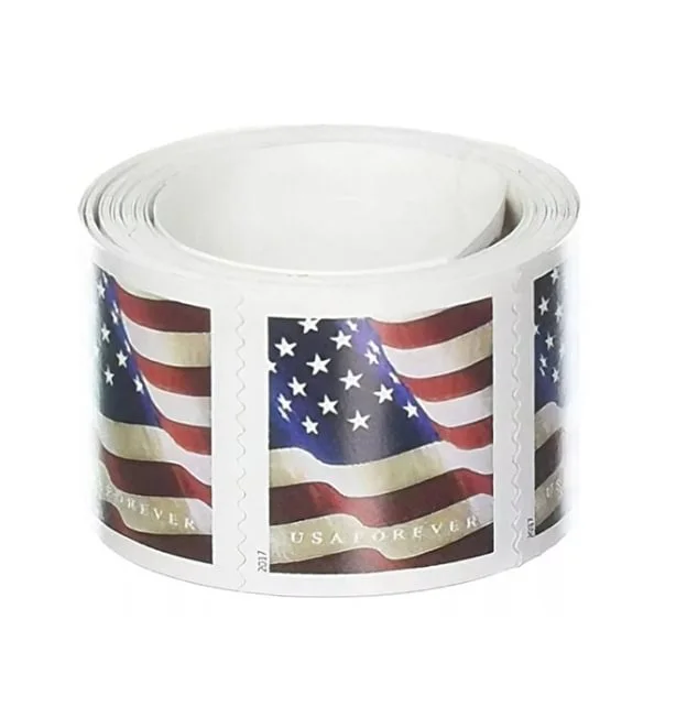 STAMP ROLL DISPENSER  WITH TWO ROLL OF 200 FOREVER STAMPS