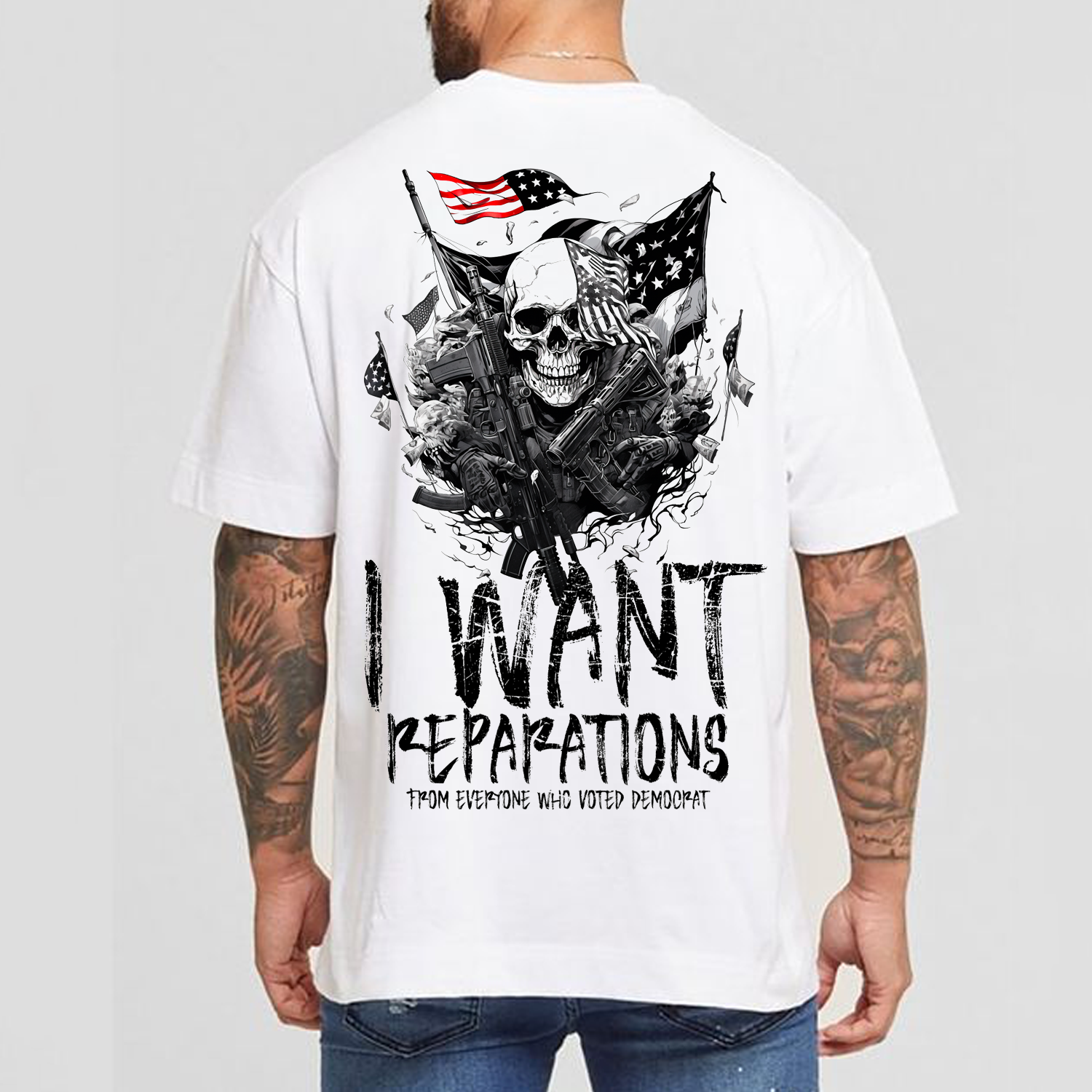 I Want Reparations From Everyone Who Voted Democrat Men's Short Sleeve T-shirt