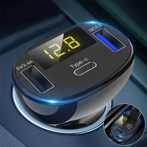 Dronehint Car Accessories 3 Port USB Fast Charging Type-C Safe Charger Adapter Car Parts (For: Acura) Parts