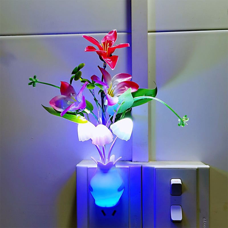 Colorful vase night light