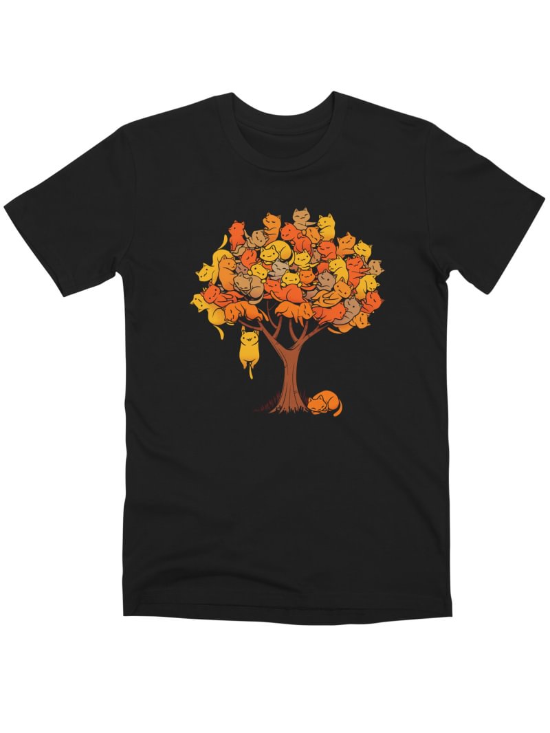Cats' Tree Printed Men's T-Shirt in  mildstyles