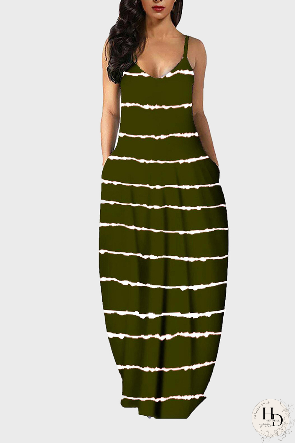 Red Casual Print Split Joint Spaghetti Strap Printed Dress Plus Size Dresses