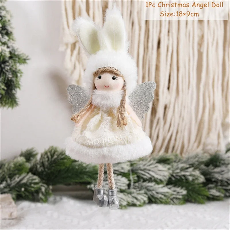 Cifeeo  2024 New Year Ears Angel Dolls Xmas Tree Pendants Ornaments Christmas Decoration for Home Navidad Decoration Natal