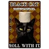 Black Cat Toilet Paper - Vintage Metal Signs(8*12Inch)  - Cat