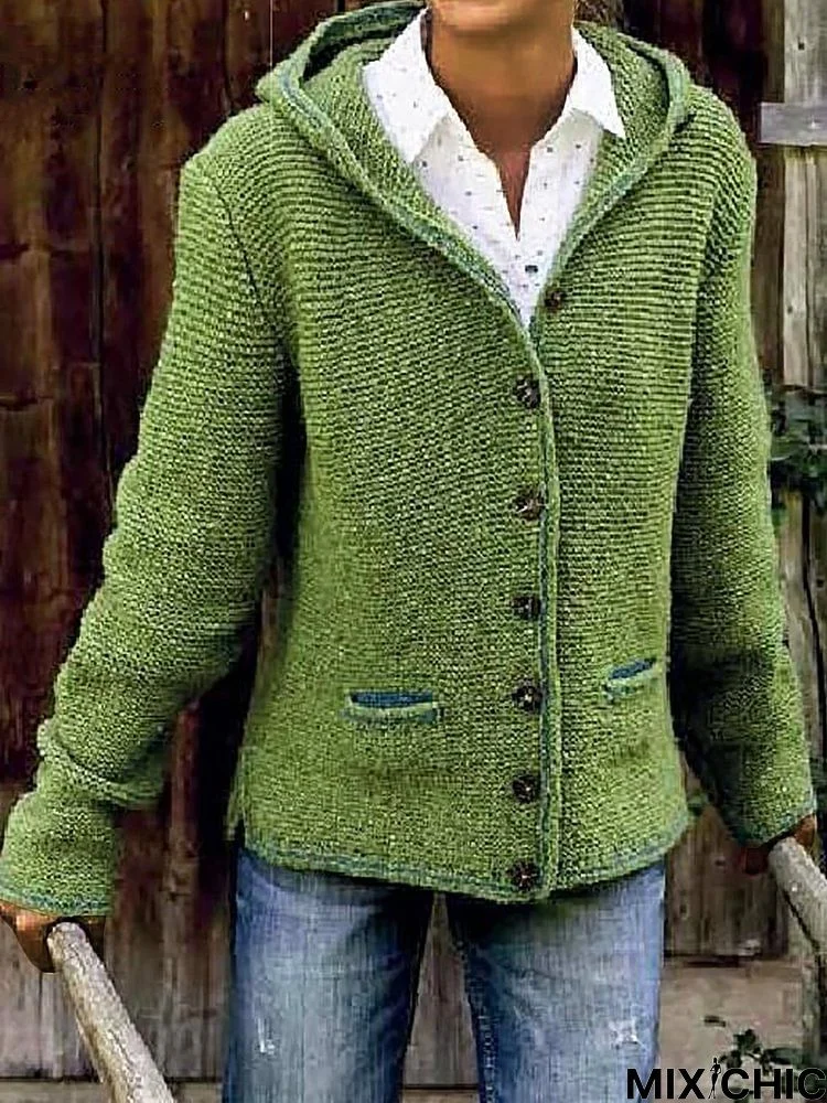 Women Buttoned Vintage Sweater Cardigans