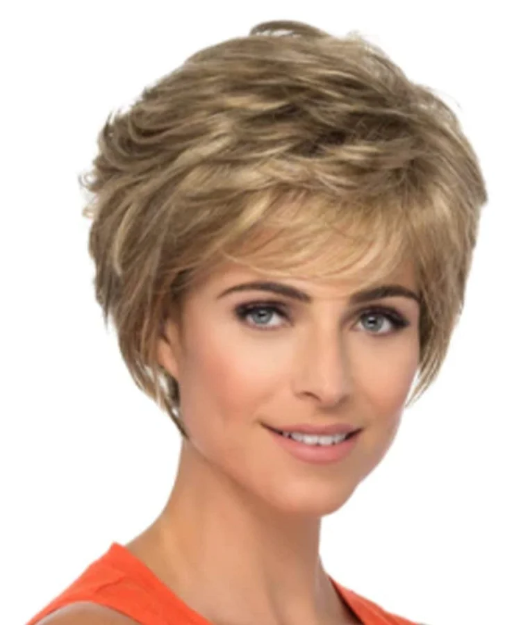 Mixed Blonde Short Pixie Wigs