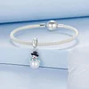 925 Sterling Silver Pearl Snowman Charm Bead