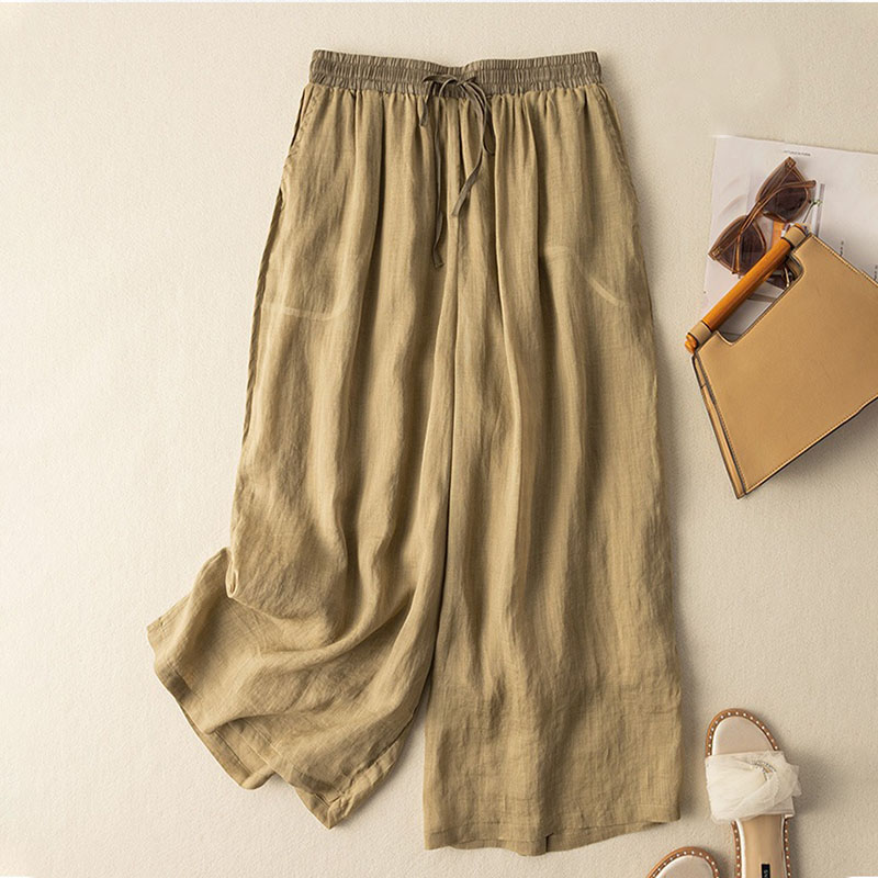 Artistic Retro Loose Cotton Linen Casual Pants-Neogeekshirts:luchamp