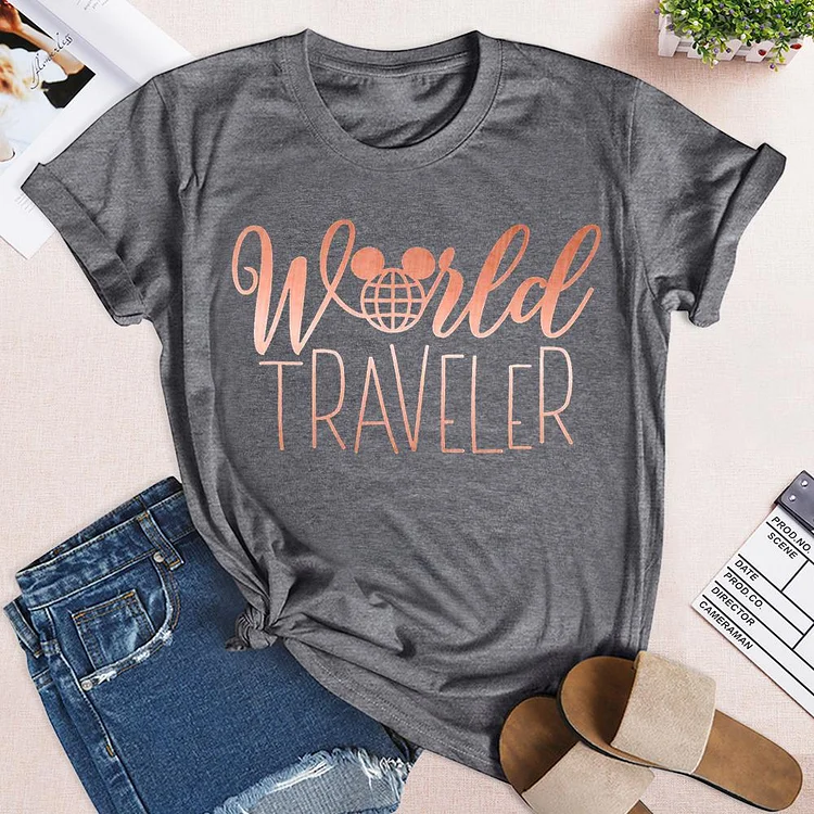 World Traveler,Disney Vacation Shirts Tee -02726-Annaletters