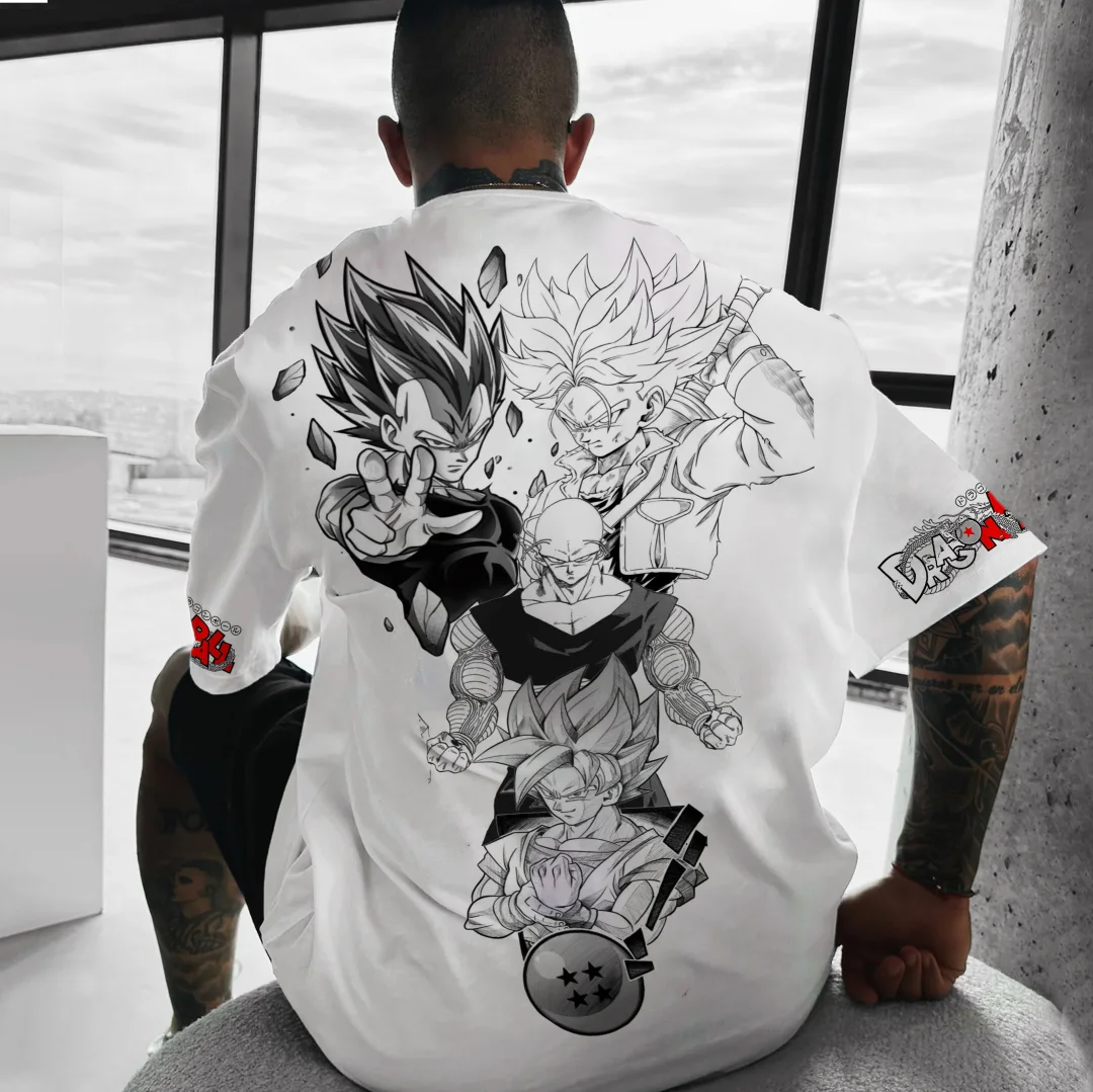 Unisex Oversized DBZ Anime Printed T-shirt