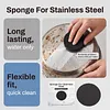 3pcs Round Kitchen Clean Sponges for Stainless Steel Soft Absorbent Non-Scratch Compressed Dish Scrubber for Household Cleaning Pot