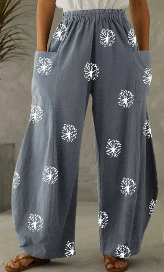 Women Casual Linen Pants Soild Plain Pockets Cotton Bottoms socialshop