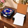 PU 5D Pearl Diamond Painting Kit Note Box DIY Diamond Art Notepad Box with 160 Sheets of Paper (Heart Wreath)