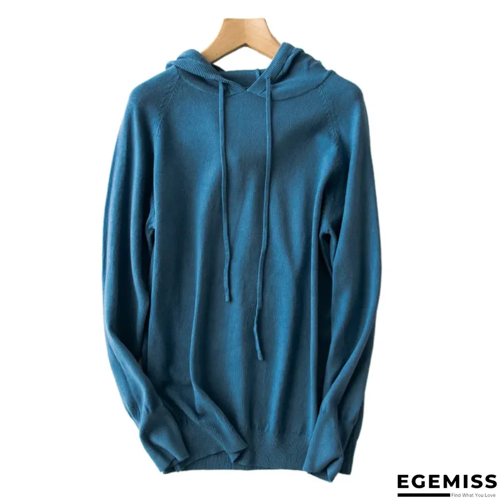 Gray Casual Hoodie Cotton-Blend Long Sleeve Sweaters Suits | EGEMISS