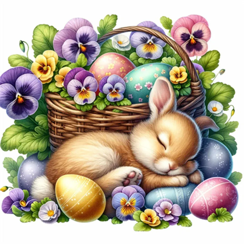 Diamond Painting - Full Square Drill - Easter Rabbit(Canvas|35*35cm)