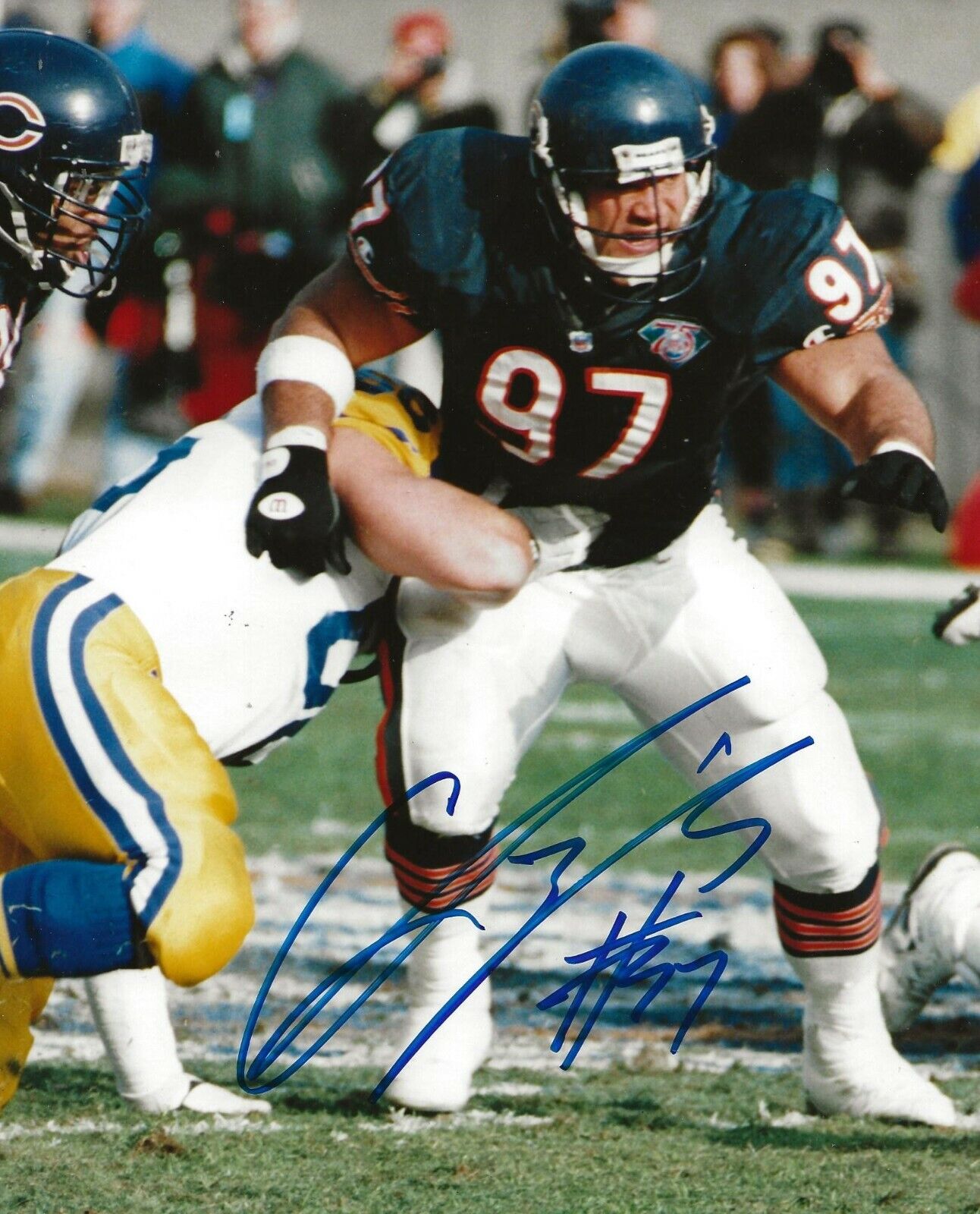 Chris Zorich signed Chicago Bears 8x10 Photo Poster painting autographed