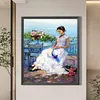 (Big Size)White Beauty-Paint by Numbers Acrylic Painting 50*60CM
